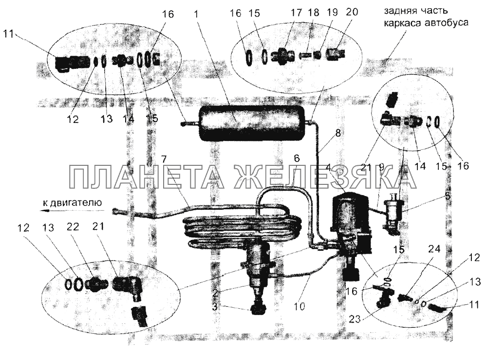 Блок подготовки сжатого воздуха МАЗ-104